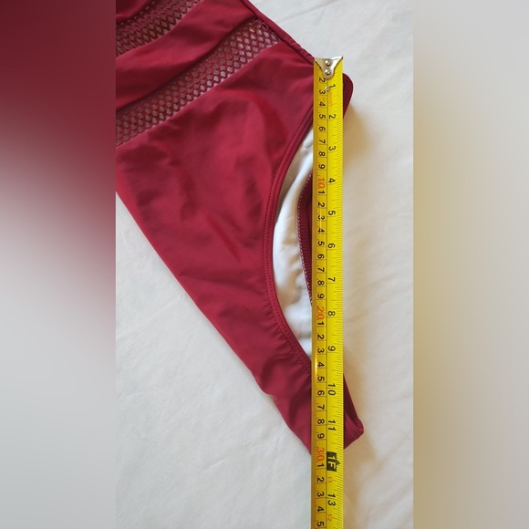 SHEIN Printed Mesh Plunge One-Piece Swimsuit Size Large - Picture 9 of 11